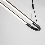 Светодиодная люстра Black LED Circle and Oval Lamp варинант исполнения - 4 | Loft Concept в Уфе