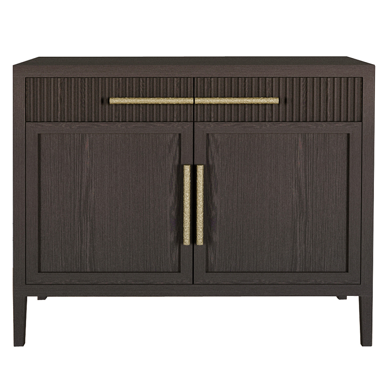 Буфет Primo с двумя ящиками и двумя фасадами шпон орех Темный дуб Золотой в Уфе | Loft Concept 