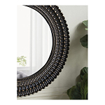 Зеркало круглое с текстурированным дизайном рамы Helios варинант исполнения - 6 | Loft Concept в Уфе