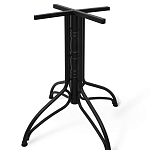 Стол обеденный с круглой столешницей из керамики на четырех черных ножках Sand Ceramics варинант исполнения - 5 | Loft Concept в Уфе