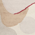 Ковер из хлопка с абстрактным принтом бежевого цвета Elysian Flow Blush варинант исполнения - 4 | Loft Concept в Уфе