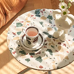 Дизайнерский журнальный стол с круглой столешницей на изогнутых стальных ножках Obafaby варинант исполнения - 3 | Loft Concept в Уфе