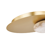 Бра с овальным основанием золотого цвета  и плафоном из алебастра Shaw Lighting варинант исполнения - 3 | Loft Concept в Уфе