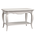 Стол журнальный белый из массива бука с полкой в стиле прованс White Provence варинант исполнения - 1 | Loft Concept в Уфе