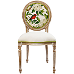 Стул бежевый из натурального бука с изображением птица в саду Blooming Birds варинант исполнения - 1 | Loft Concept в Уфе