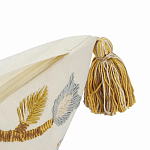 Чехол на подушку с кисточками и вышивкой птиц Ethnic mix Birds Square варинант исполнения - 3 | Loft Concept в Уфе