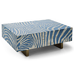 Кофейный стол Kenya Coffee Table Bone Inlay ZEBRA blue варинант исполнения - 4 | Loft Concept в Уфе