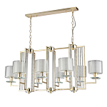 Люстра прямоугольной формы с 8-ю цилиндрическими плафонами из стекла Laurent варинант исполнения - 5 | Loft Concept в Уфе