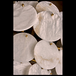 Люстра трехъярусная с подвесками из округлых элементов Cryptocrystalline Stone варинант исполнения - 3 | Loft Concept в Уфе