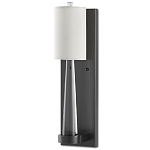 Бра на прозрачном штативе с тканевым абажуром в форме цилиндра Conciseness варинант исполнения - 3 | Loft Concept в Уфе