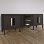 Большая VT-тумба Primo шпон темный орех варинант исполнения - 3 | Loft Concept в Уфе