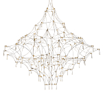 Люстра с тонким металлическим каркасом цвета хром Quasar варинант исполнения - 2 | Loft Concept в Уфе