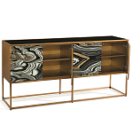 Дизайнерский комод с 4-мя дверцами в черно-золотых тонах Calista варинант исполнения - 2 | Loft Concept в Уфе