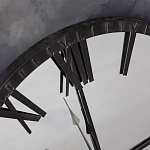 Часы настенные зеркальные с чёрным металлическим циферблатом Mirror Tower Clock варинант исполнения - 2 | Loft Concept в Уфе