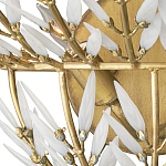 Бра золотого цвета с белыми стеклянными лепестками Hanging Flowers варинант исполнения - 1 | Loft Concept в Уфе