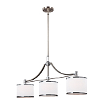 Люстра линейная с 3-мя белыми цилиндрическими плафонами Feiss варинант исполнения - 2 | Loft Concept в Уфе