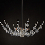 Люстра  с круглыми прозрачными шарами на серебряном каркасе Silver Stalk варинант исполнения - 4 | Loft Concept в Уфе