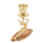 Подсвечник из натурального камня агат светло-коричневый Stone Candlestick варинант исполнения - 4 | Loft Concept в Уфе