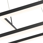 Подвесной светильник светодиодный с 2-мя черными прямоугольными плафонами из алюминия и акрила с пультом для регулировки света Smeragde Light Black варинант исполнения - 2 | Loft Concept в Уфе