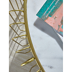 Журнальный столик с столешницей из мрамора на металлическом основании Table Vertical Planes варинант исполнения - 2 | Loft Concept в Уфе