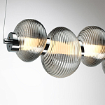 Подвесной светильник линейный с 7-ю рифлеными стеклянными шарами Marcelh Light варинант исполнения - 9 | Loft Concept в Уфе