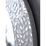 Зеркало круглое инкрустированное раковинами устриц Bone Inlay Dome Mirror White варинант исполнения - 6 | Loft Concept в Уфе