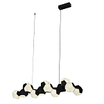 Люстра линейная с геометрическими черно-белыми плафонами Modestra варинант исполнения - 1 | Loft Concept в Уфе