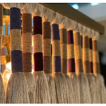 Люстра квадратная плетеная с бахромой Wicker Square Chandelier with Tassels варинант исполнения - 5 | Loft Concept в Уфе