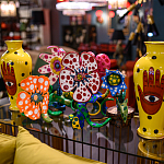 Декоративная статуэтка Yayoi Kusama Flowers that Bloom at Midnight Orange варинант исполнения - 3 | Loft Concept в Уфе