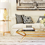 Золотой приставной столик с круглой стеклянной столешницей Weightless Table варинант исполнения - 6 | Loft Concept в Уфе