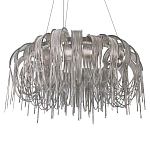 Люстра круглая подвесная с металлическими дугами и длинными цепочками 80 см Atlantis Chain варинант исполнения - 7 | Loft Concept в Уфе