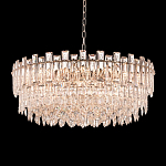 Круглая люстра с хрустальными подвесками на серебряном каркасе Gorgeous Crystal Light варинант исполнения - 13 | Loft Concept в Уфе