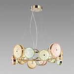 Люстра с плафонами из разноцветного стекла Glass Peonies варинант исполнения - 3 | Loft Concept в Уфе