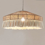 Люстра круглая плетеная с кисточками Dome Sun Glow варинант исполнения - 3 | Loft Concept в Уфе