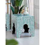 Приставной столик с инкрустацией раковинами устриц Bone Inlay варинант исполнения - 4 | Loft Concept в Уфе