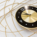 Часы настенные из металла с чёрным циферблатом Current Time варинант исполнения - 2 | Loft Concept в Уфе