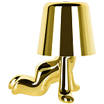 Настольная лампа фигурная цвета золото с гладким абажуром Высота 17 см Sophia варинант исполнения - 4 | Loft Concept в Уфе