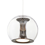 Подвесной светильник со стеклянным плафоном Inner Gleam Globe black  варинант исполнения - 2 | Loft Concept в Уфе
