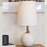 Настольная лампа на круглом основании из натурального камня Bartolomeo варинант исполнения - 4 | Loft Concept в Уфе