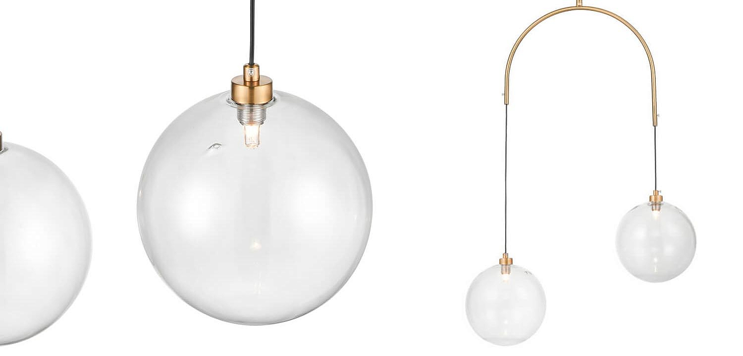 Люстра Two Hanging Ball Chandelier Люстра Two Hanging Ball Chandelier - Loft-Concept в Уфе