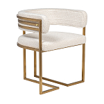 Стул букле бежевый с каркасом цвета матовое золото Tactility варинант исполнения - 2 | Loft Concept в Уфе