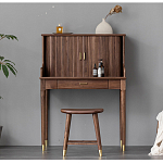 Табурет деревянный на золотистых ножках Moon Walnut Furniture варинант исполнения - 2 | Loft Concept в Уфе