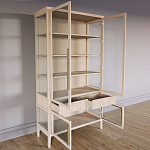 Витрина Primo со стеклянными фасадами и 2 ящиками Светлый дуб варинант исполнения - 3 | Loft Concept в Уфе