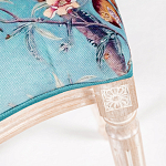 Барный стул из массива бука с изображением птиц и цветов Turquoise Beige Chinoiserie Garden Chair варинант исполнения - 5 | Loft Concept в Уфе