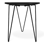 Стол журнальный c круглой столешницей из стекла серого цвета Gray and Gold Marble варинант исполнения - 4 | Loft Concept в Уфе