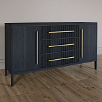 Буфет Primo с тремя ящиками и двумя фасадами Черный дуб варинант исполнения - 2 | Loft Concept в Уфе
