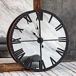 Часы настенные зеркальные с чёрным металлическим циферблатом Mirror Tower Clock варинант исполнения - 5 | Loft Concept в Уфе