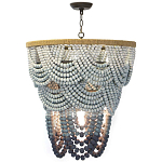 Многоярусная люстра украшенная круглыми бусами Gradient Grey Chandelier варинант исполнения - 1 | Loft Concept в Уфе