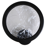 Светодиодное бра круглой формы с металлической рамой черного цвета Marble Glow варинант исполнения - 2 | Loft Concept в Уфе