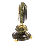 Часы настольные бронзовые из натуральных камней Мрамор и Змеевик Stone Clock варинант исполнения - 15 | Loft Concept в Уфе